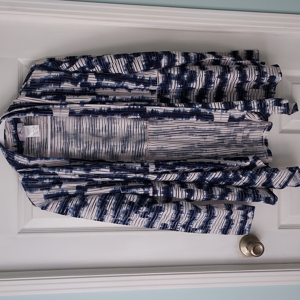 Blue & White Lightweight Cardigan